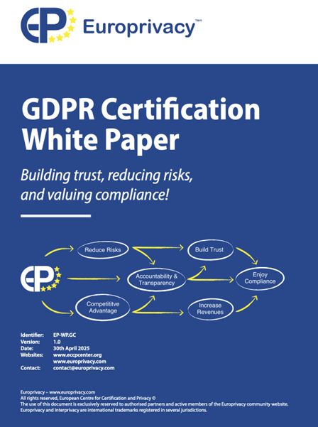GDPR Certification – ECCP White Paper Preview