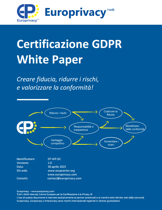 GDPR Certification – ECCP White Paper Preview