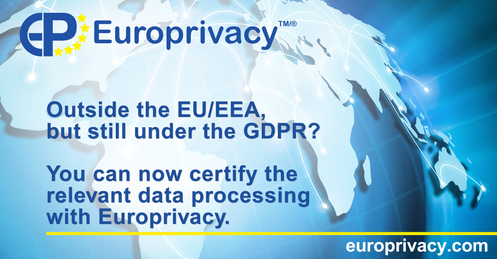 GDPR certification for non-EU companies processing personal data of people in the European Union